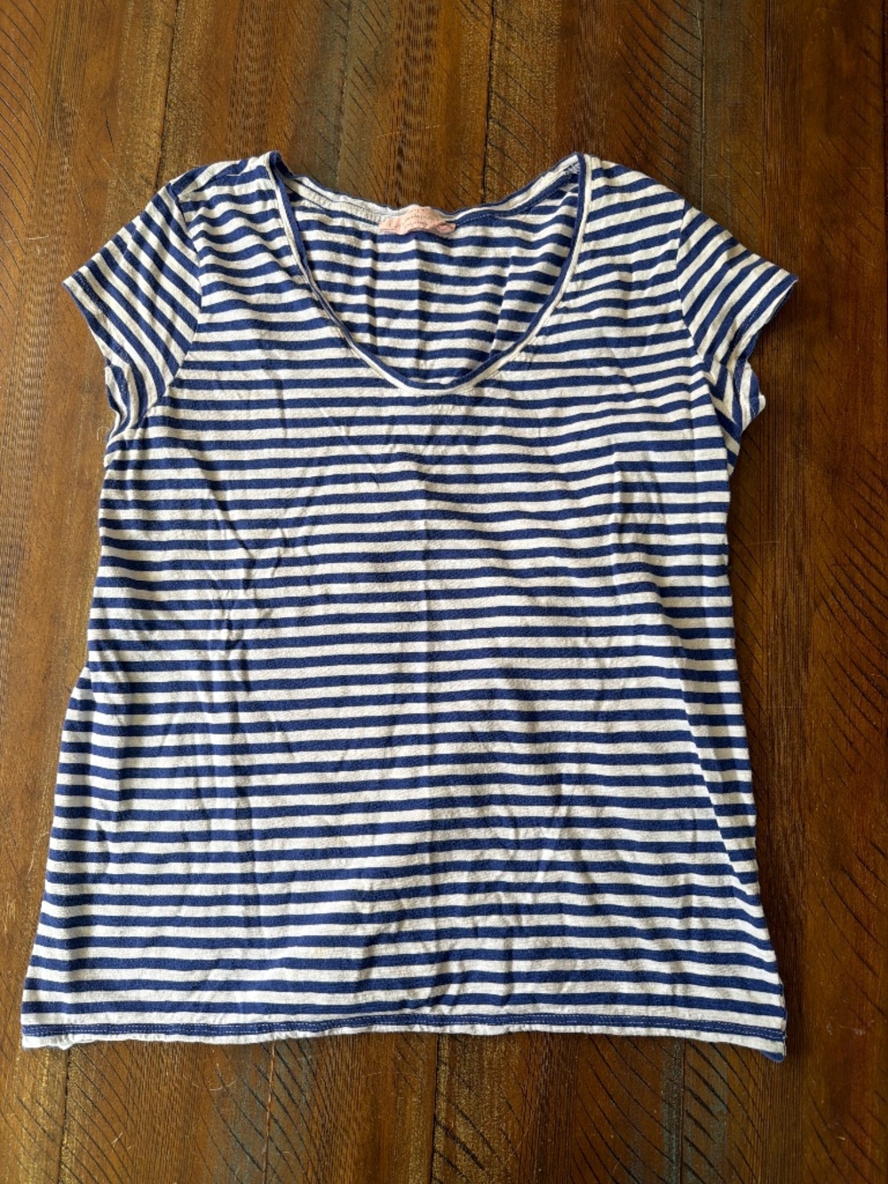Women’s Loft Striped Cotton T Shirt Top Vintage Shirt Large